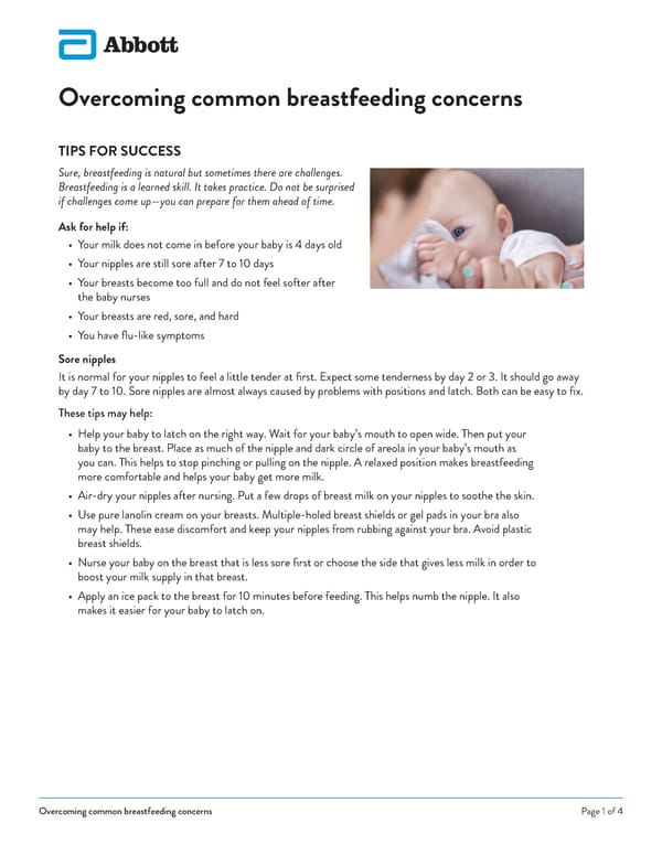 Overcoming Common Breastfeeding Concerns - Page 1