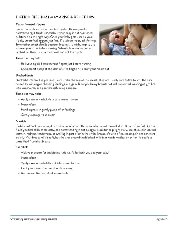 Overcoming Common Breastfeeding Concerns - Page 3