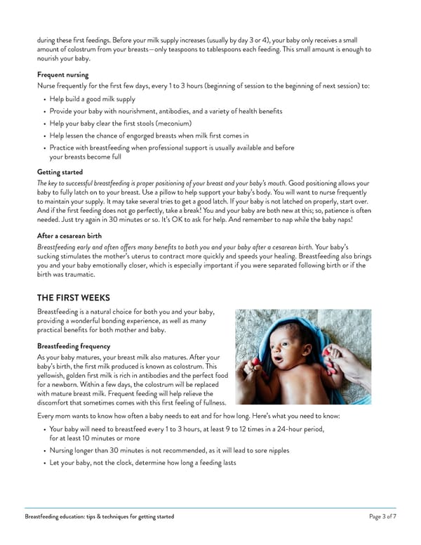 Breastfeeding education: tips & techniques for getting started - Page 3