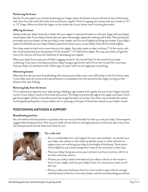 Breastfeeding education: tips & techniques for getting started - Page 5