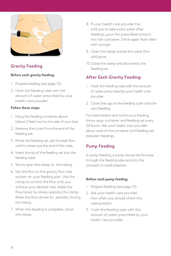 Guide to Adult Tube Feeding at Home  - Page 10