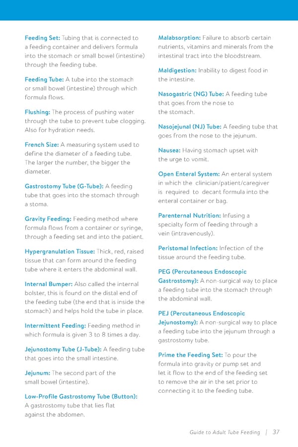 Guide to Adult Tube Feeding at Home  - Page 39