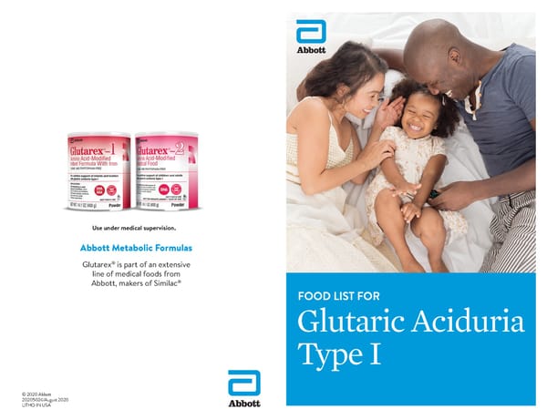 A Food List for Glutaric Aciduria Type 1 (GA 1) - Page 1