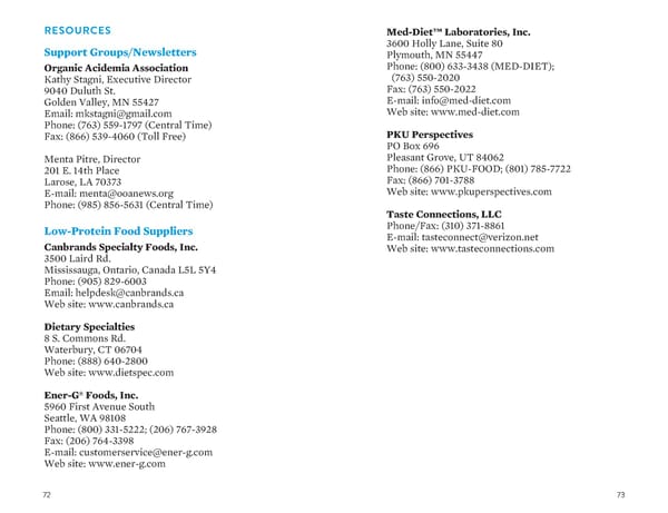 A Food List for Glutaric Aciduria Type 1 (GA 1) - Page 37