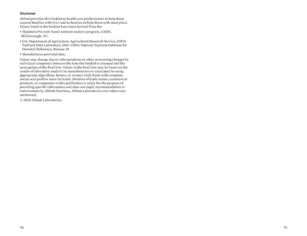 A Food List for Glutaric Aciduria Type 1 (GA 1) - Page 38