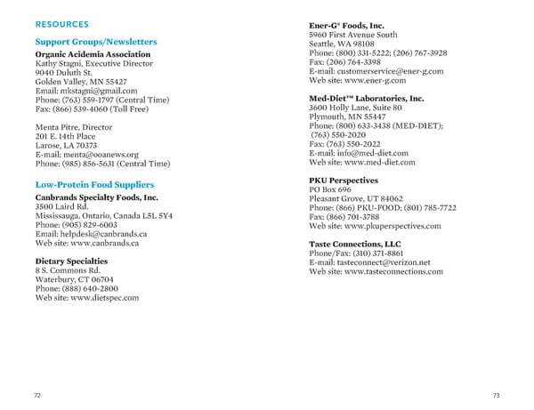 A Food List for Methylmalonic Acidemia (MMA) - Page 37