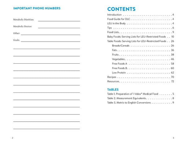 A Food List for Disorders of Leucine Catabolism (DLC) - Page 2